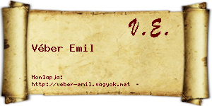 Véber Emil névjegykártya