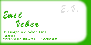 emil veber business card