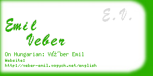 emil veber business card